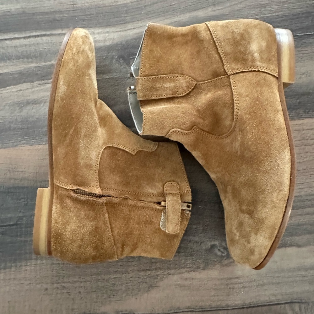 Bonpoint Tan Suede Kids Boots